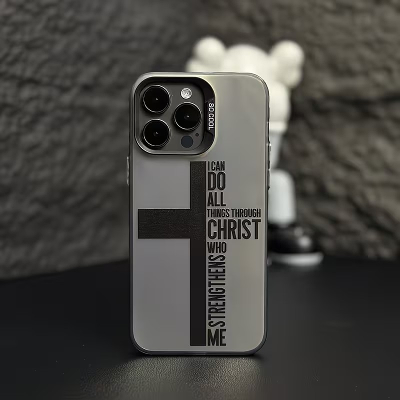 Mini Pc Case - เคสโทรศัพท์กันรอยนิ้วมือ ลายกางเขน สำหรับ iPhone 17 16