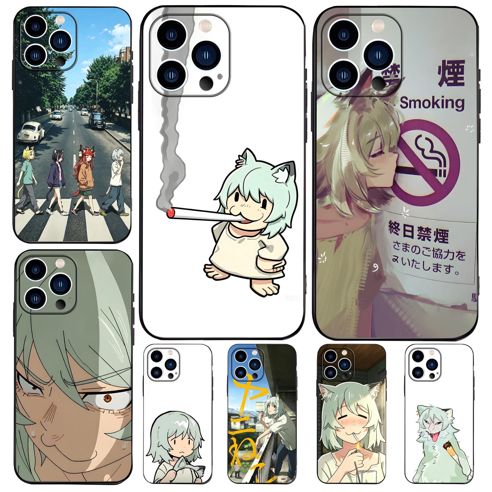 Mini Pc Case - เคสโทรศัพท์ลายแมว Chainsmoker สำหรับ iPhone17 16 16e