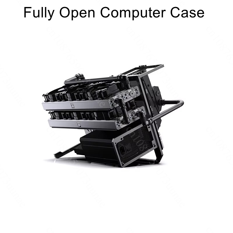 Aluminum Open Frame Test Bench Water Cooling - B-CE-X โครงแชสซีระบายความร้อนด้วยน้ำแบบเปิด ทำจากอะลูมิเนียมทั้งหมด ใช้เป็นแท่นทดสอบ ตู้โชว์ DIY