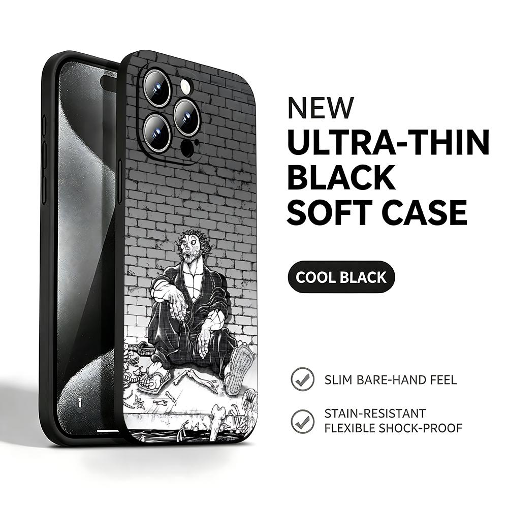 Mini Pc Case - เคสโทรศัพท์ลายอนิเมะสุดฮิต Baki-Dou สำหรับ iPhone 18 17