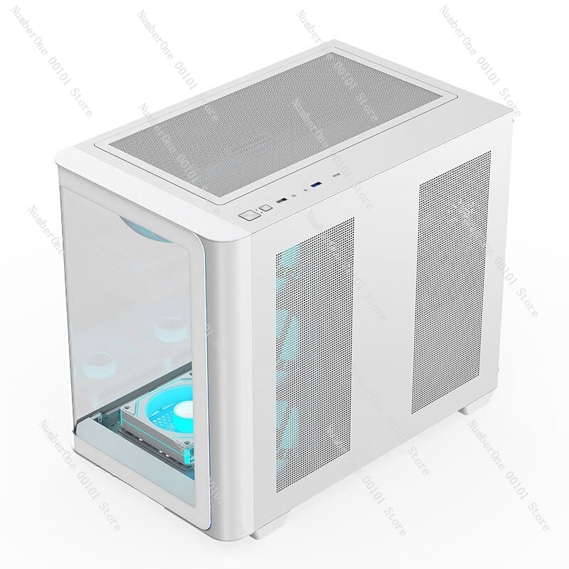 Atx Case - เคสคอมพิวเตอร์ตั้งโต๊ะกระจกโค้งพาโนรามา ATX Mid Tower สำหรับเล่นเกม พร้อมหน้าต่างด้านข้างแบบมองเห็นได้เต็มที่