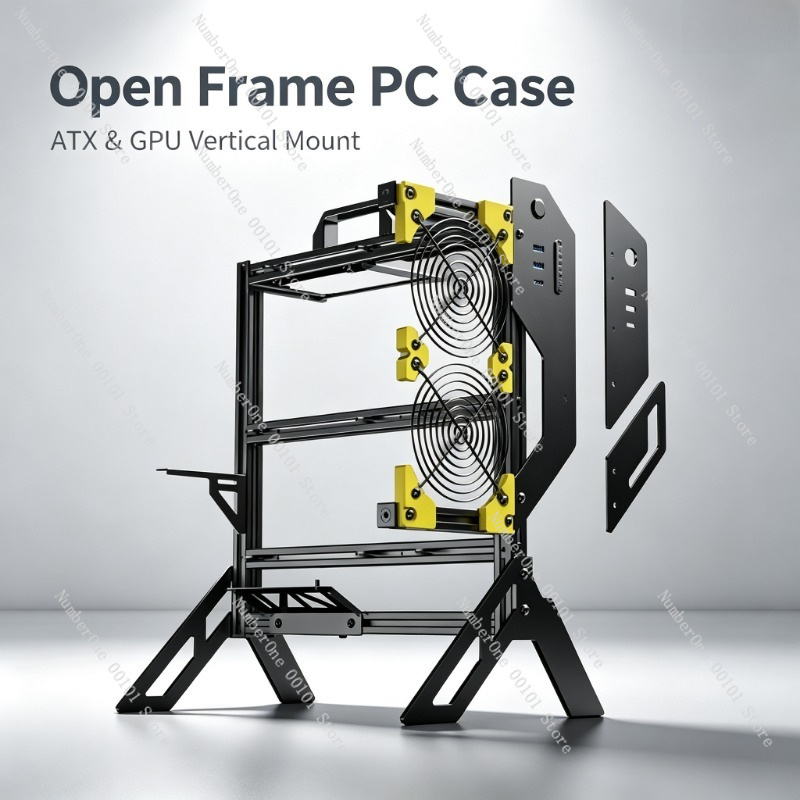เคสคอมพิวเตอร์อะลูมิเนียมแบบเป - Aluminum Open Frame Test Bench Water Cooling บทวิจารณ์และราคา