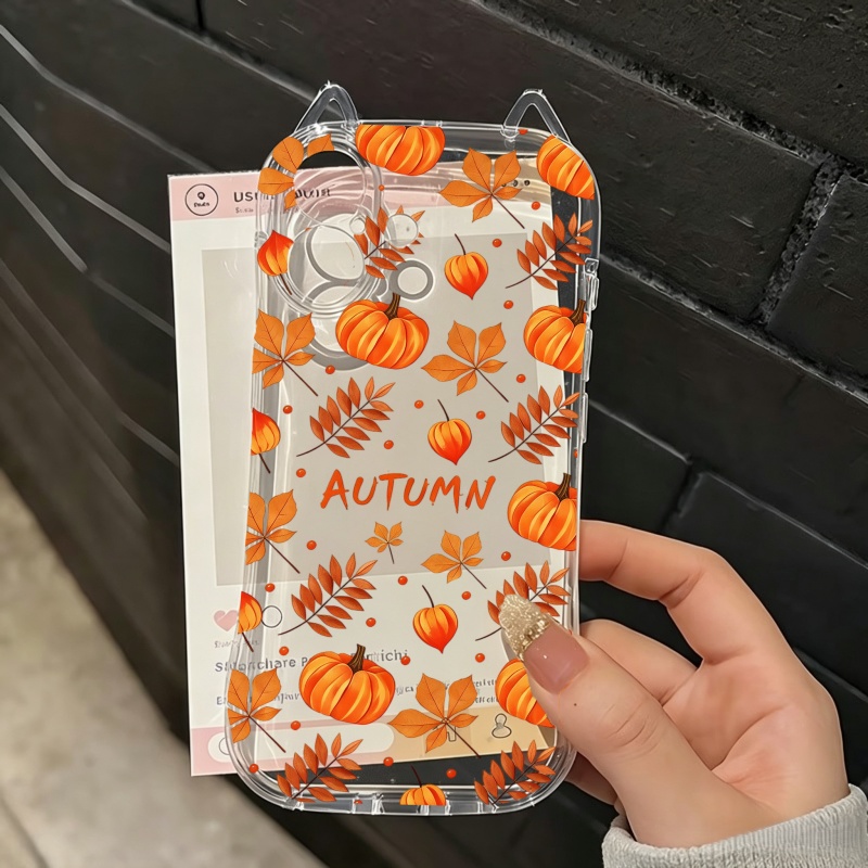 เคสโทรศัพท์ลายใบไม้ร่วงและฟักท - Computer Case บทวิจารณ์และราคา